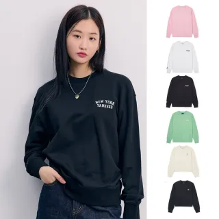 【MLB】小Logo長袖大學T 女版長袖大學T 道奇/紅襪/守護者/洋基隊(3AMTB1141/3FMTB1341-多款任選)