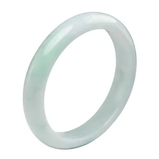 【漢石齋】天然翡翠A貨 手鐲玉鐲 飄花種(手圍18.7/ 版寬11.6mm)