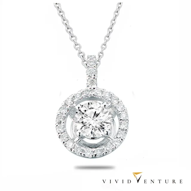 【Vividventure 亞帝芬奇】鉑金 GIA 50分 DSI2 3VG 八心八箭 無螢光 天然鑽石 真鑽 項鍊 晨曦