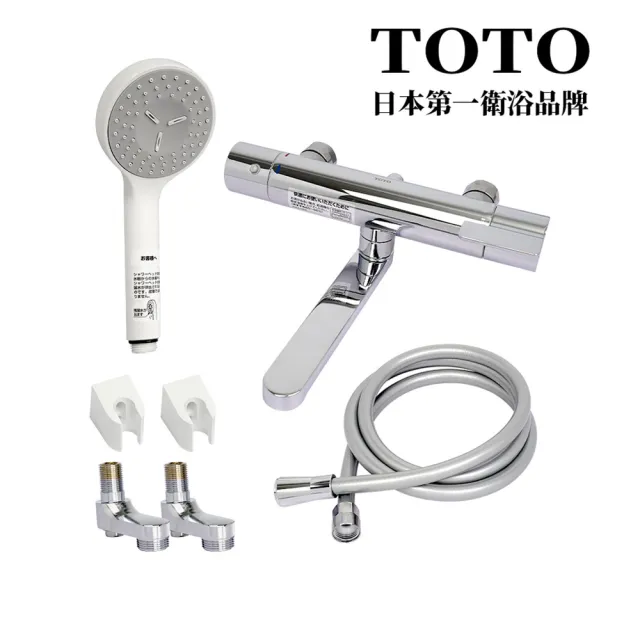 【TOTO】日本原裝TOTO溫控淋浴恆溫龍頭+蓮蓬頭套組(TBV03401J1平行輸入)