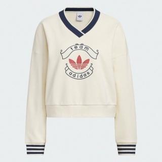 【adidas 愛迪達】運動 休閒 衛衣 長袖 大學T 女上衣 IH SWEATCREW W(KC5845)