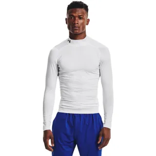 【UNDER ARMOUR】UA 男 HG Armour 半高領緊身長袖T-Shirt_1369606-100(藍綠色)