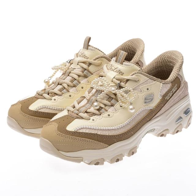 【SKECHERS】女鞋 休閒系列 休閒鞋 瞬穿舒適科技 DLITES 珍珠蝴蝶結(150559NTTP)
