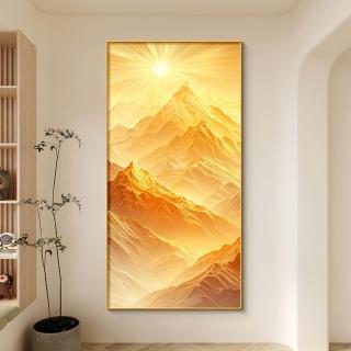 【VIV】掛畫 風水寓意掛畫 裝飾畫 60*120(12色微噴技術 鋁框晶瓷工藝 防水防潮 送禮自用 黑/金框可選)