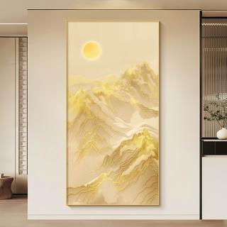 【VIV】掛畫 客廳大幅裝飾畫 100*200 送禮大氣(鋁框晶瓷工藝 防水防潮 吉祥寓意 黑/金框可選)