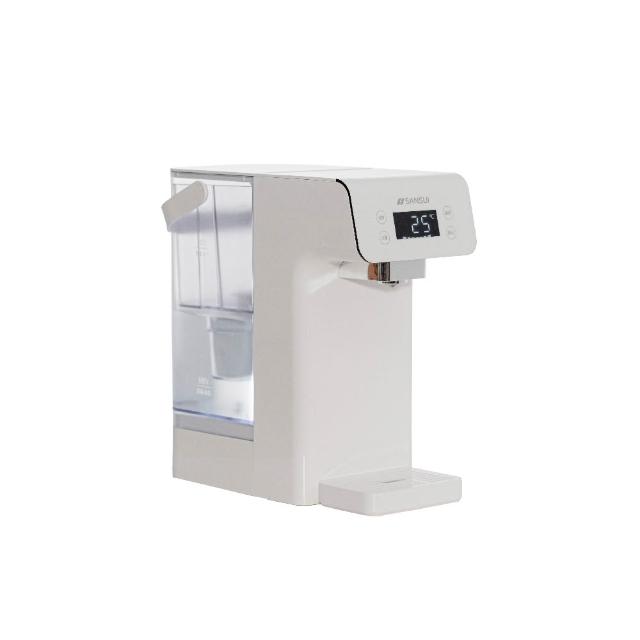 【SANSUI 山水】美型白小熱飲│3秒瞬熱智慧多功能飲水機 咖啡/茶/泡奶 SWD-IU516(附濾心+支架)