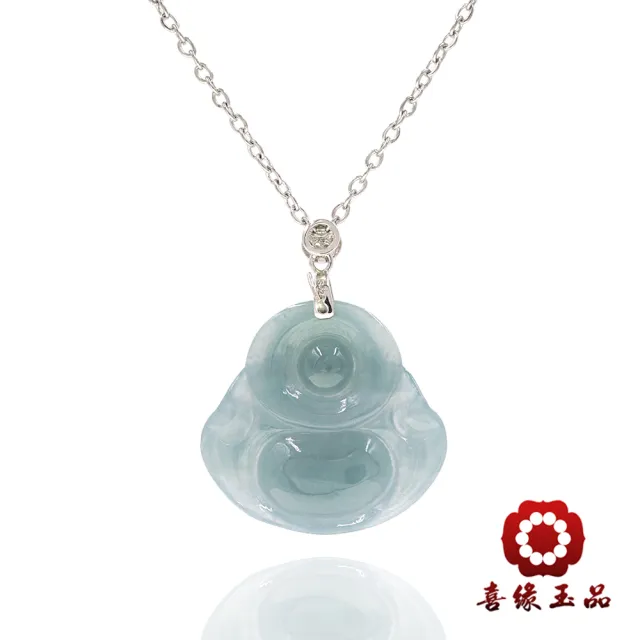【喜緣玉品】彌勒佛 天然翡翠A貨 冰透 項鍊(開運風水)