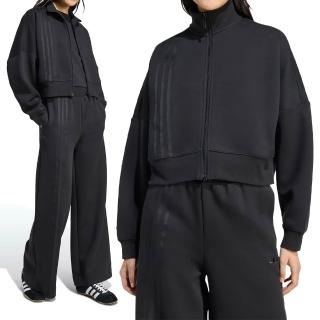 【adidas 愛迪達】3 Stripes Hoody 女款 黑色 亞規 帽T 運動 休閒 長袖 JX2701