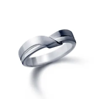 【彩糖鑽工坊】925純銀 銀戒 中性戒 寬版(Fragille 愛情流轉 系列)