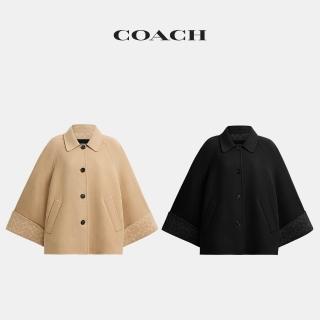 【COACH】蔻馳官方直營 羊毛闊擺大衣-2色任選(CCA25)