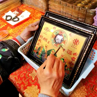 【財神小舖】經典銅板凸鏡 山海鎮 5寸(已開光 鎮宅 辟邪 化煞 保平安)