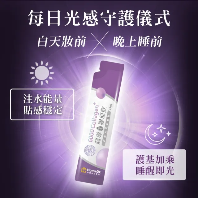 【Home Dr.】超導極光膠原飲x1盒(25ml/包  10包/盒  6000mg Nippi膠原+野櫻莓+玻尿酸+Q10 啟動能量光感)