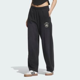 【adidas 愛迪達】長褲 女 運動褲 三葉草 亞規 IH OVSZ PANT W 黑 KC5872