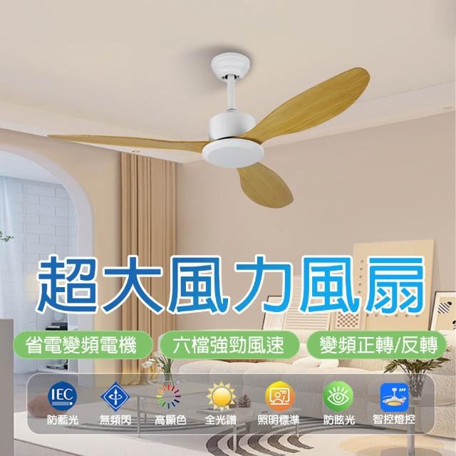 【LADUTA 拉布塔】DC變頻節能吊扇 靜音吊扇 風扇(36吋 智能調速 客廳臥室 正反轉 四季通用 HC6095)