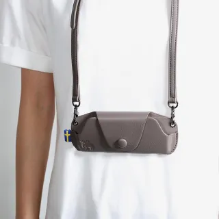 【moz】交換禮物 瑞典 駝鹿 防潑水 皮革 眼鏡包(積雲灰)