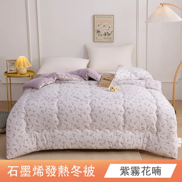 【ONE FINE DAY 日禾家居】石墨烯發熱保暖可水洗雙人被2.5KG 棉被 冬被(多色任選)