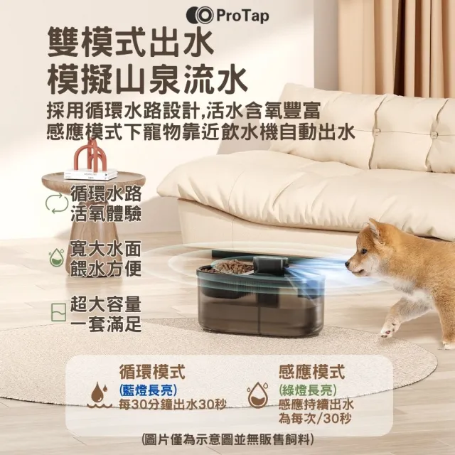 【ProTap】浦拓 無線寵物飲水機