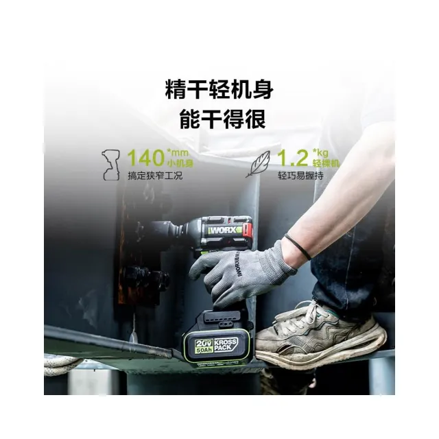 【WORX 威克士】20V 500Nm WU289(鋰電 無刷 扭力 拆輪胎 汽修保養 電動扳手 衝擊扳手  鋰電無刷衝擊扳手)