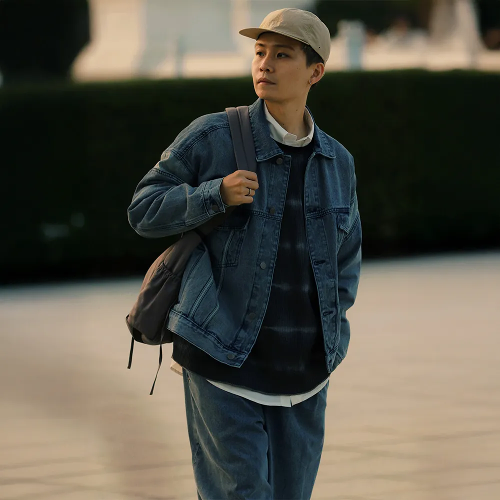 【plain-me】牛仔外套 Offense拼接丹寧外套 PLN1151-242(男外套 女外套 外套 休閒外套)