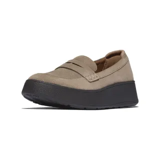 【FitFlop】F-MODE 麂皮便士樂福鞋-女(灰褐色)