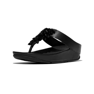 【FitFlop】RUMBA 串珠夾腳涼鞋-女(靚黑色)