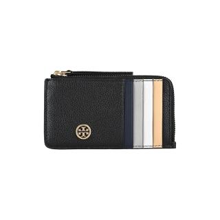 【TORY BURCH】TORY BURCH 拉鏈5卡零錢包(黑)