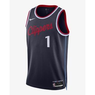 【NIKE 耐吉】籃球背心 男 LAC MNK DF SWGMN JSY ICN 24 運動 休閒 洛杉磯快船隊 Dri-FIT 深藍(FQ4702422)