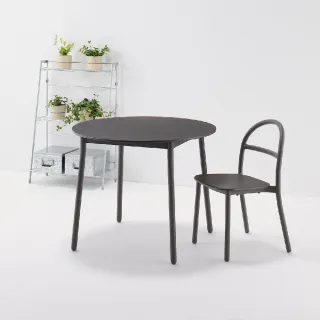 【MUJI 無印良品】室內外兼用鋁腳桌/大 約寬90×深90×高72cm(淺灰/深灰)
