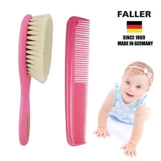 【FALLER 芙樂】山羊溫和寶寶嬰兒用髮梳加齒梳(按摩梳/梳頭按摩美容/99狂購)