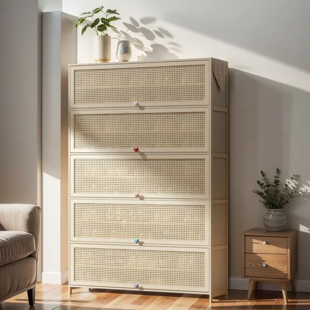 【HOME宜家】鞋櫃 簡易鞋櫃 防塵櫃 收納櫃 七層92長(大容量收納櫃 儲物櫃 編織鞋櫃)