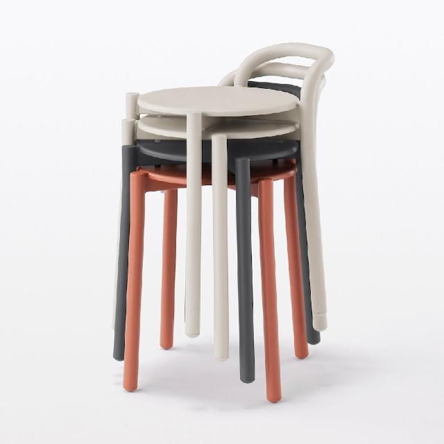【MUJI 無印良品】室內外兼用鋁製椅凳(淺灰/深灰)