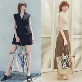 奧地利GEIGER金屬風真皮兩用托特包