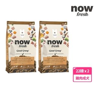 【Now!】中型成犬 雞肉配方 22磅 兩件組 狗狗高湯天然糧(中型犬 乾濕兩吃 火雞高湯 犬糧 狗糧 WDJ)