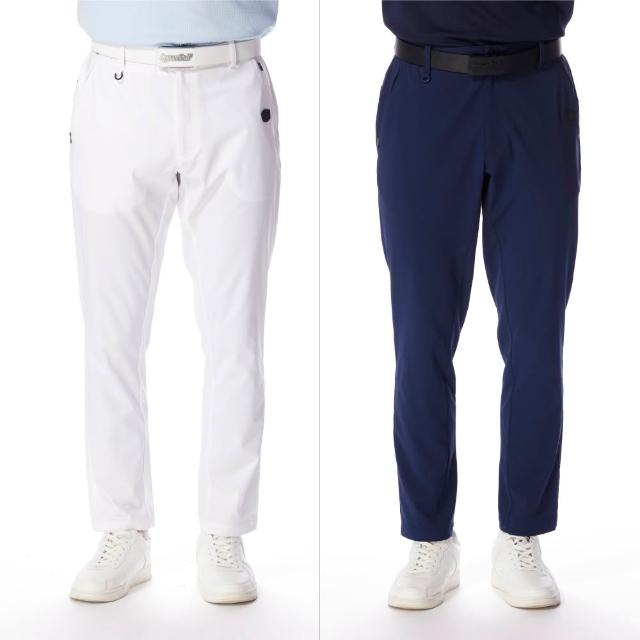 【Lynx Golf】首爾高桿風格！男款彈性舒適吸濕快乾簡約造型休閒長褲(二色)