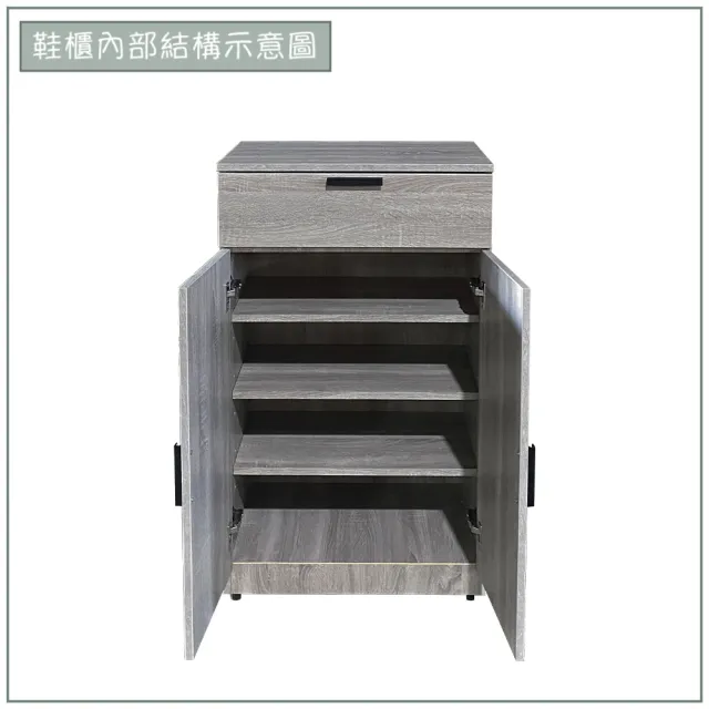 【唯熙傢俱】博拉特灰橡色2尺鞋櫃(玄關櫃 鞋櫃 鞋子收納櫃 收納櫃 置物櫃)