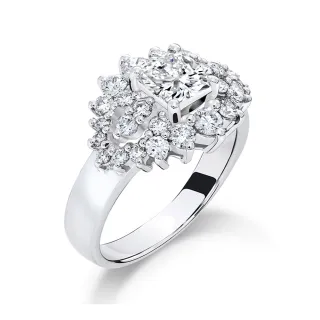 【Vividventure 亞帝芬奇】鉑金 GIA 1克拉 DVVS2 天然鑽石 真鑽 戒指 豪華璀璨