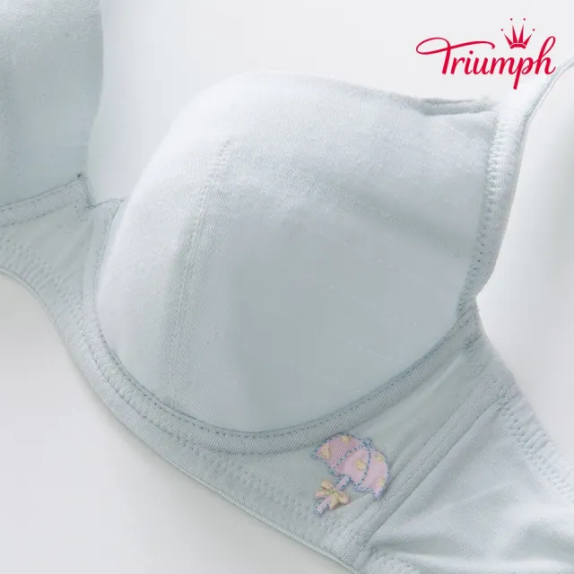 【Triumph 黛安芬】少女系列 冰咖啡紗Stage 3軟鋼圈 B-E罩杯內衣(珍珠藍)