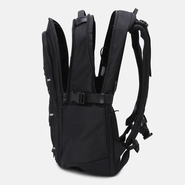 【DESCENTE】迪桑特 ENTER 2.0 中性 可擴張後背包 27L-32L(灰色/黑色)