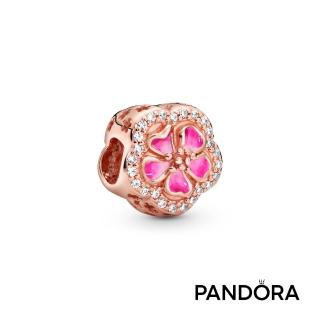 【Pandora 官方直營】璀璨桃花琺瑯串飾-絕版品