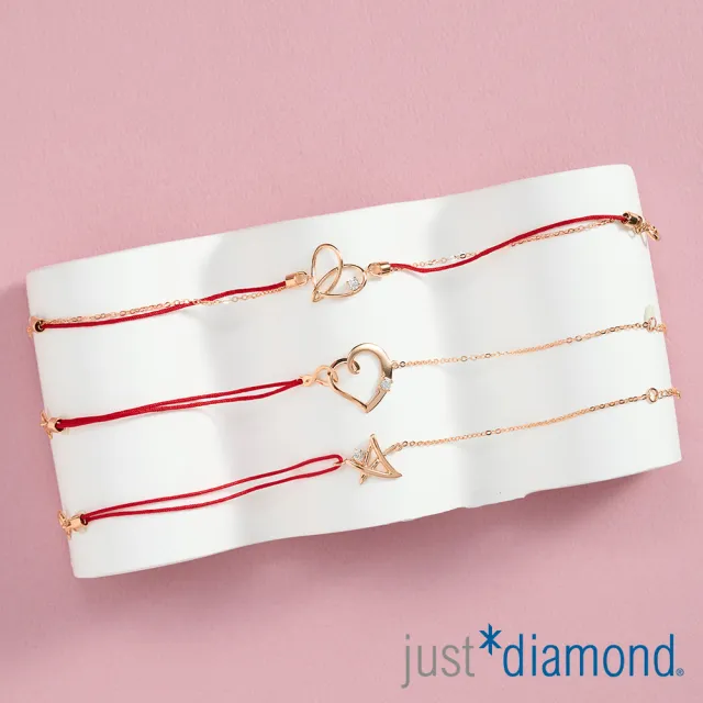 【Just Diamond】鎮金店 18K玫瑰金 Rosy wishes-星星 鑽石手鍊