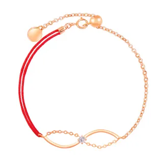 【Just Diamond】鎮金店 18K玫瑰金 Rosy wishes-無限 鑽石手鍊