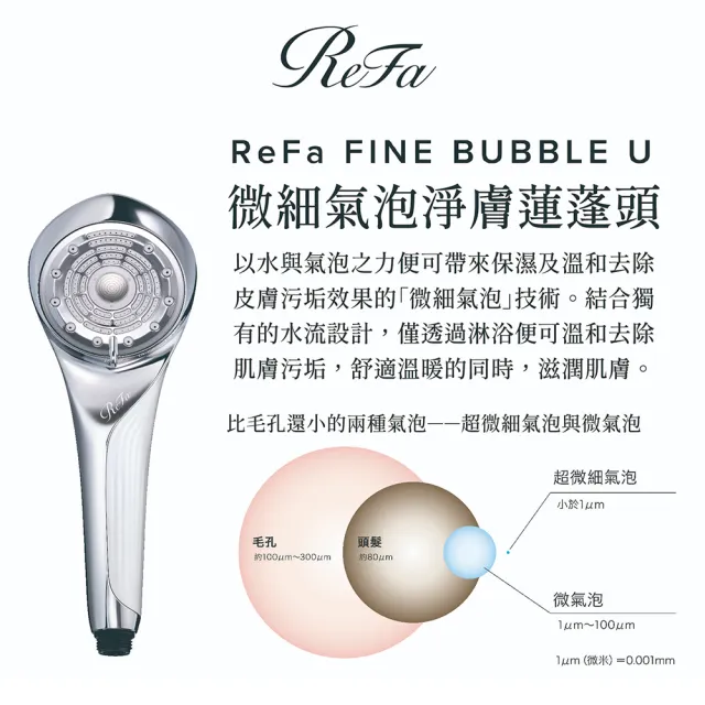 【台隆手創館】ReFa FINE BUBBLE U 黎琺微細氣泡淨膚蓮蓬頭