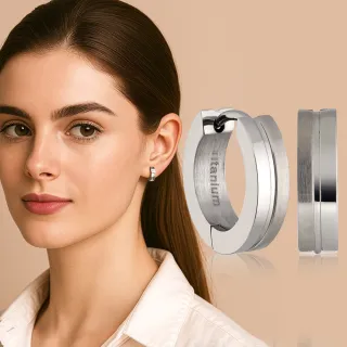 【MASSA-G】變奏曲純鈦耳環(一對)