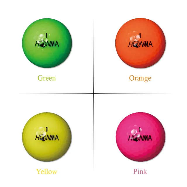 【HONMA 本間高爾夫】GOLF BALL NEW D1 兩層球 高爾夫球 BT2401合規高反發內核心 彩色 白色任選(5盒)