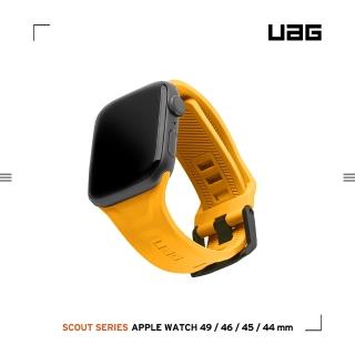 【UAG】Apple Watch 42/44/45/46/49mm 潮流矽膠錶帶-黃(手錶帶)
