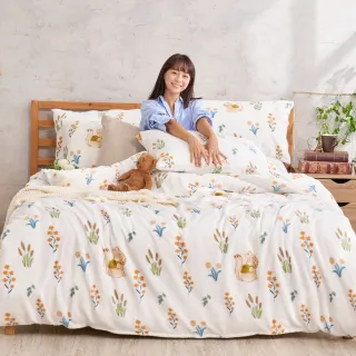 【DUYAN 竹漾】法蘭絨兩用被床包組 單人/雙人/加大 多款任選(均一價 冬天厚被)