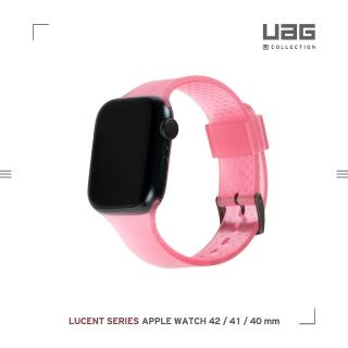 【UAG】（U）Apple Watch 38/40/41/42mm（S10/11）時尚亮透錶帶-透粉(手錶帶)