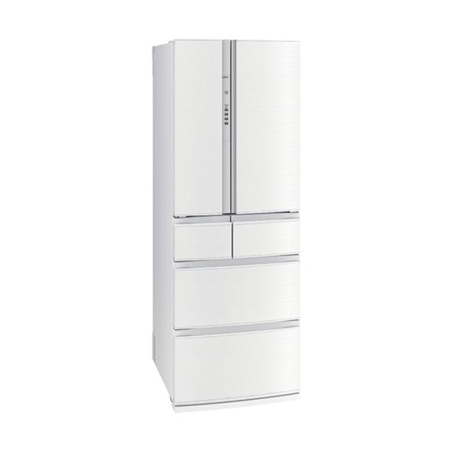 三菱 MITUBISHI MR-RX51E 冰箱,513公升大容量變頻六門設計,右開門方便使用,尺寸高1821×寬650×深724mm,日本原裝進口。第1級能源效率,300度/年低耗電,有節能標章。絹絲杏(F)或絹絲白(W)多色選擇,110V/60Hz適用臺灣,壓縮機3年保固,全機1年。含基本安裝,BSMI R32174認證,智慧變頻馬達節省電費,適閤家庭儲鮮首選。 MITSUBISHI三菱 MR-RX51E