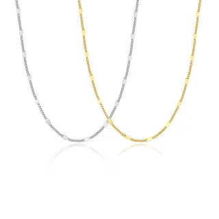 【彩糖鑽工坊】925純銀 亮片項鍊 純銀項鍊(K白&K黃 2選1)