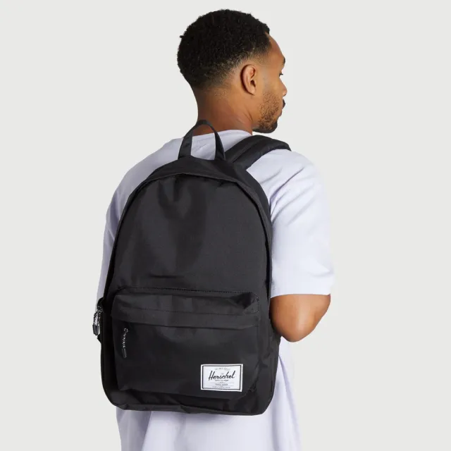【Herschel】Classic XL 特大 黑色 全黑 帆布 防潑水 尼龍內裡 可放水壺 大容量 書包 男女
